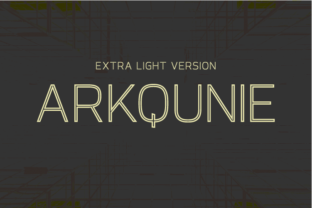 Arkqunie Outline Extra Light Font