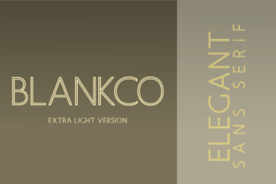 Blankco Outline Extra Light: A Modern Typeface for Craft Creators