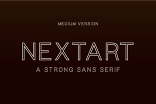 Nextart Outline Medium Font