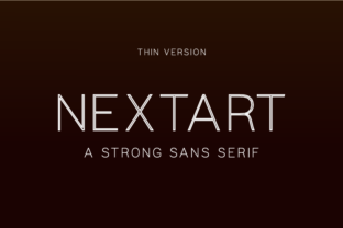 Nextart Outline Thin: A Modern Typeface for Editorial Elegance